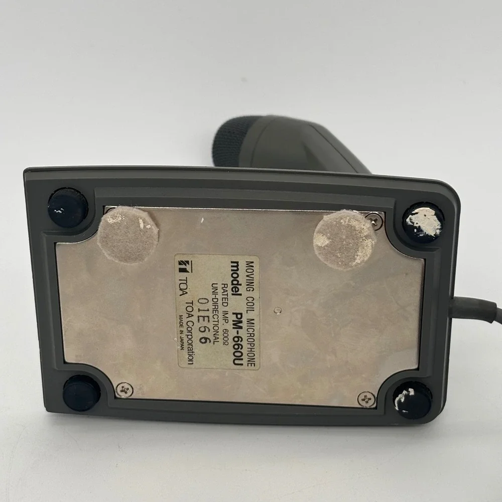 TOA PM-660U Paging Microphone Desktop Uni-Directional Moving Coil Mic Gray